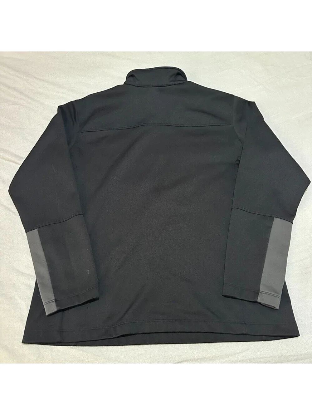 The North Face Men XL Black Gray 1/2 Zip Pullover Jacket Outdoors Long Sleeve